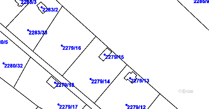 Parcela st. 2279/15 v KÚ Dobruška, Katastrální mapa