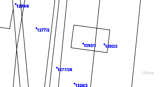 Parcela st. 1292/1 v KÚ Dobruška, Katastrální mapa