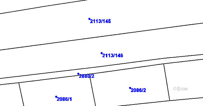 Parcela st. 2113/146 v KÚ Dobruška, Katastrální mapa