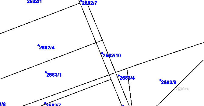 Parcela st. 2682/10 v KÚ Dobruška, Katastrální mapa