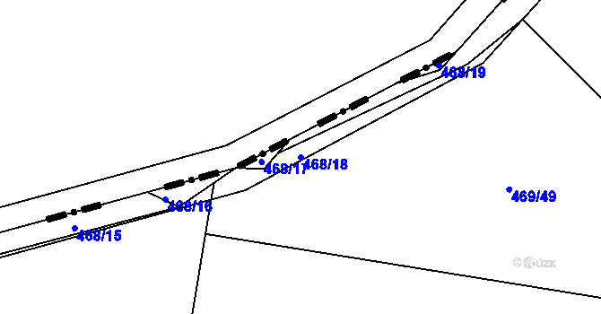 Parcela st. 468/18 v KÚ Pulice, Katastrální mapa