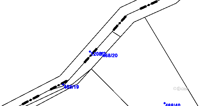 Parcela st. 468/20 v KÚ Pulice, Katastrální mapa