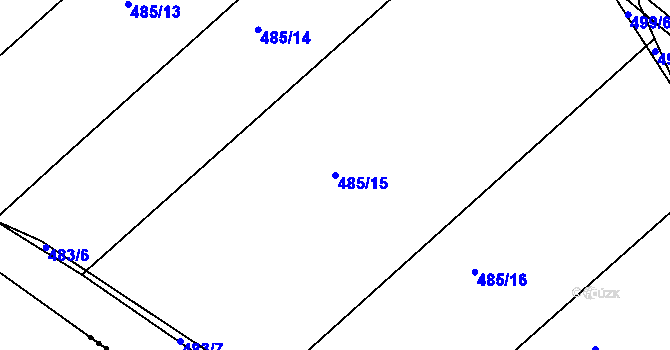 Parcela st. 485/15 v KÚ Pulice, Katastrální mapa