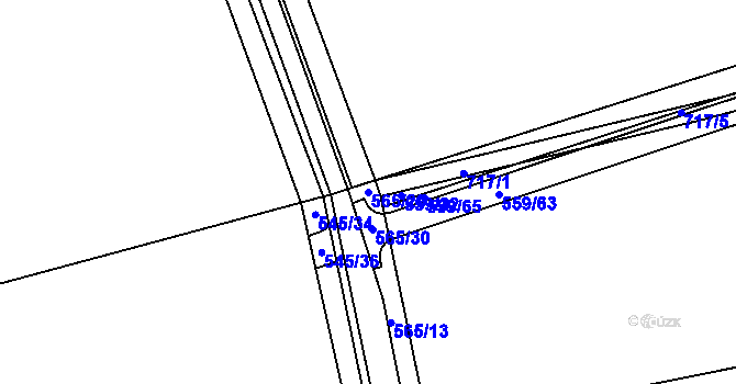 Parcela st. 565/29 v KÚ Pulice, Katastrální mapa
