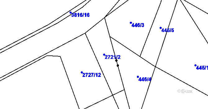Parcela st. 2721/2 v KÚ Dobřany, Katastrální mapa