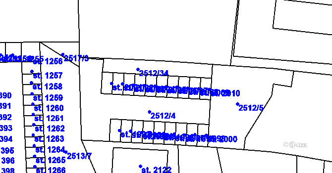 Parcela st. 2006 v KÚ Dobřany, Katastrální mapa