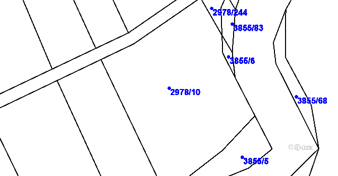 Parcela st. 2978/10 v KÚ Dobřany, Katastrální mapa