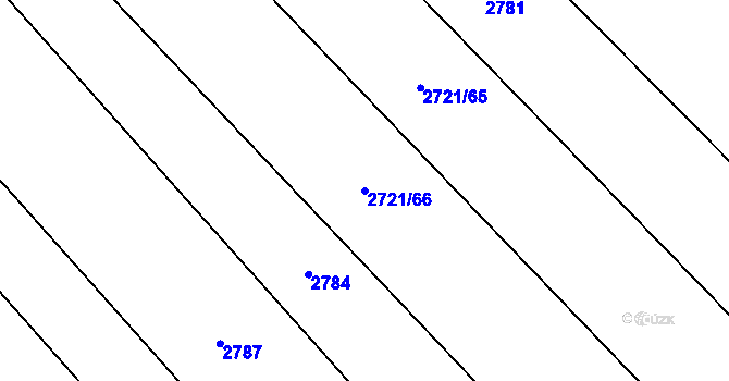 Parcela st. 2721/66 v KÚ Dobřany, Katastrální mapa