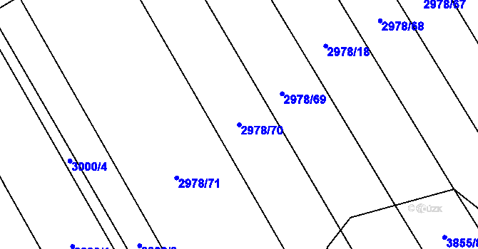Parcela st. 2978/70 v KÚ Dobřany, Katastrální mapa