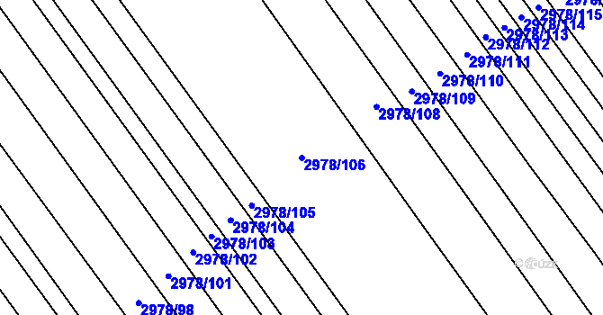Parcela st. 2978/106 v KÚ Dobřany, Katastrální mapa