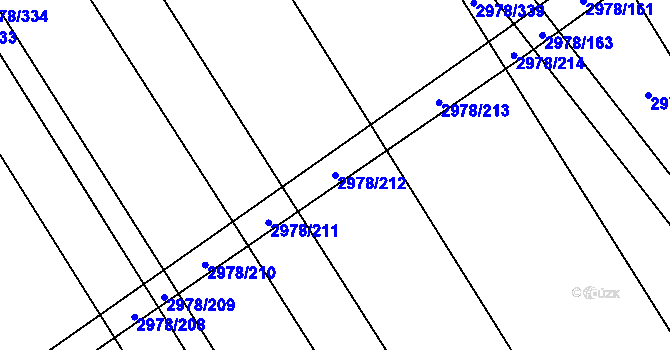 Parcela st. 2978/212 v KÚ Dobřany, Katastrální mapa