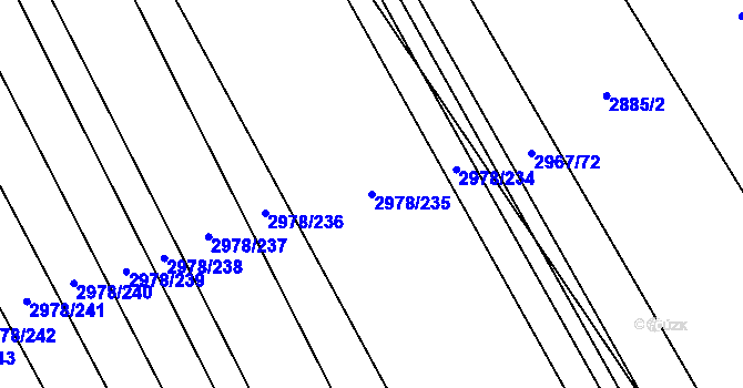 Parcela st. 2978/235 v KÚ Dobřany, Katastrální mapa