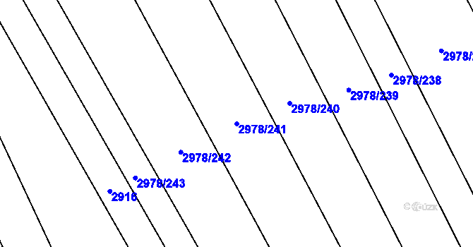 Parcela st. 2978/241 v KÚ Dobřany, Katastrální mapa