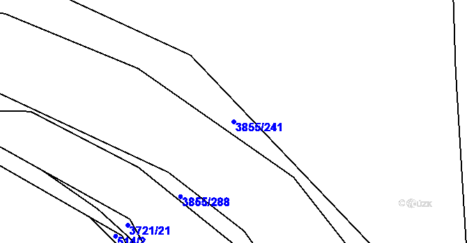 Parcela st. 3855/241 v KÚ Dobřany, Katastrální mapa