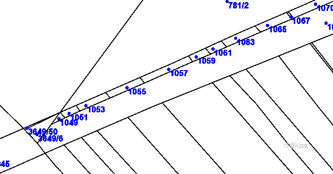 Parcela st. 781/4 v KÚ Vodní Újezd, Katastrální mapa