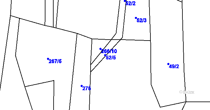 Parcela st. 52/5 v KÚ Chomutovice u Dobřejovic, Katastrální mapa