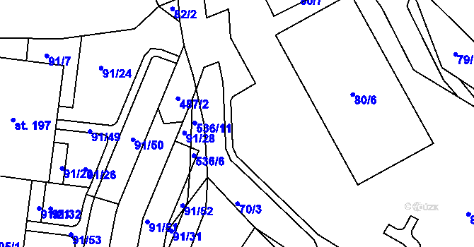 Parcela st. 80/2 v KÚ Modletice u Dobřejovic, Katastrální mapa