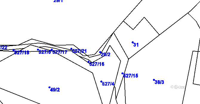 Parcela st. 29/2 v KÚ Modletice u Dobřejovic, Katastrální mapa