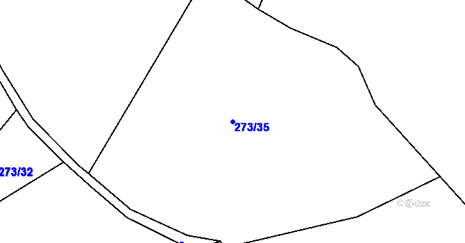Parcela st. 273/35 v KÚ Střezivojice, Katastrální mapa