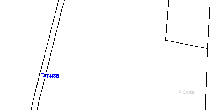 Parcela st. 474/38 v KÚ Dobříč, Katastrální mapa