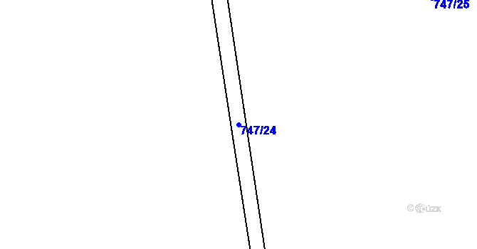 Parcela st. 747/24 v KÚ Dobříčany, Katastrální mapa