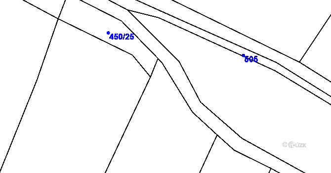 Parcela st. 450/26 v KÚ Dobřichov, Katastrální mapa