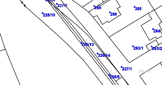 Parcela st. 226/13 v KÚ Dobřichovice, Katastrální mapa