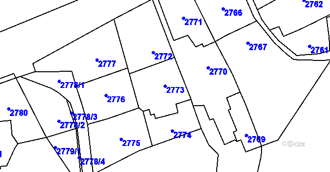 Parcela st. 2773 v KÚ Dobřichovice, Katastrální mapa