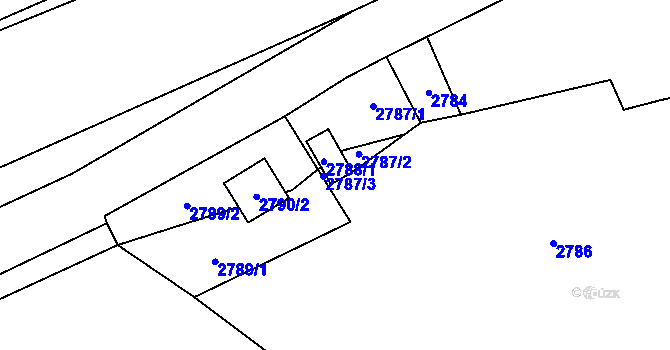 Parcela st. 2788/2 v KÚ Dobřichovice, Katastrální mapa