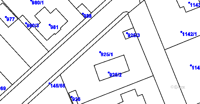 Parcela st. 925/1 v KÚ Dobřichovice, Katastrální mapa