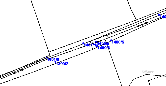 Parcela st. 1401/12 v KÚ Karlík, Katastrální mapa