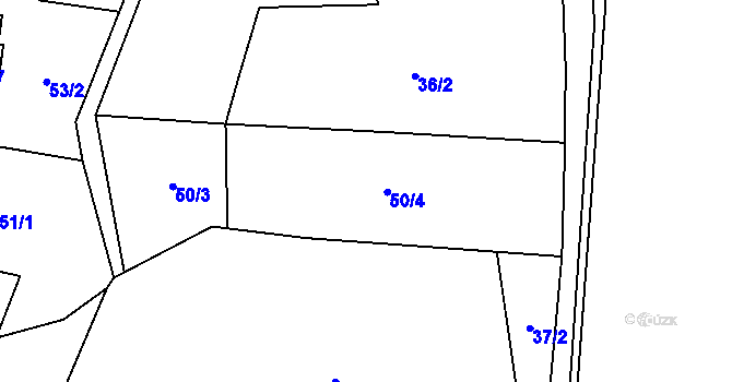Parcela st. 50 v KÚ Dobříkov na Šumavě, Katastrální mapa