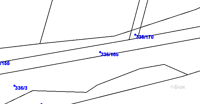 Parcela st. 336/165 v KÚ Dobříkov, Katastrální mapa