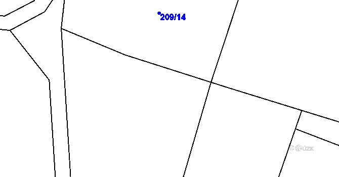 Parcela st. 169/2 v KÚ Dobříň, Katastrální mapa