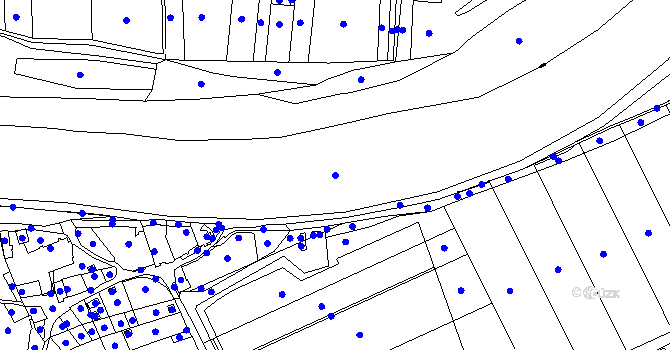 Parcela st. 394/1 v KÚ Záluží u Roudnice nad Labem, Katastrální mapa