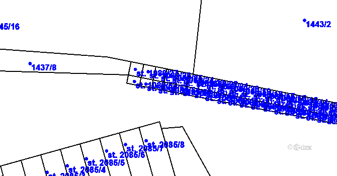 Parcela st. 1089/50 v KÚ Dobříš, Katastrální mapa