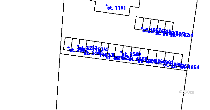 Parcela st. 3399 v KÚ Dobříš, Katastrální mapa