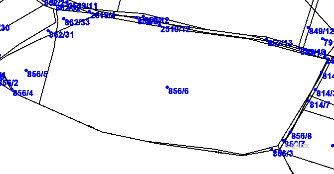 Parcela st. 856/6 v KÚ Dobříš, Katastrální mapa