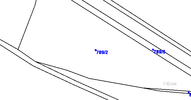 Parcela st. 789/2 v KÚ Dobřív, Katastrální mapa