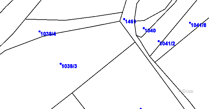 Parcela st. 947/4 v KÚ Dobřív, Katastrální mapa