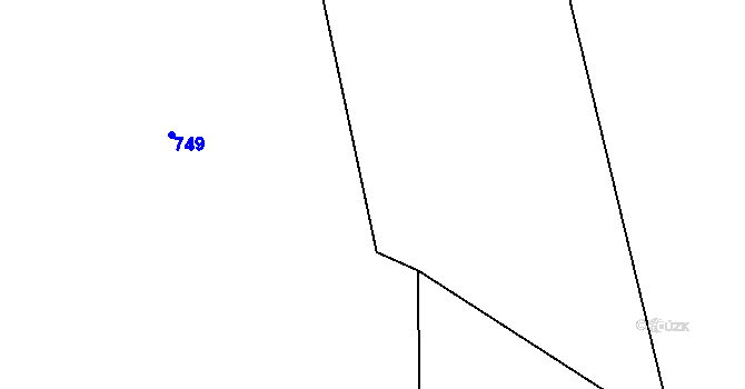 Parcela st. 742/4 v KÚ Dobřív, Katastrální mapa