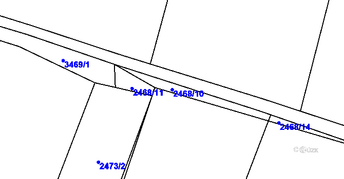 Parcela st. 2468/10 v KÚ Předčice, Katastrální mapa