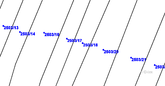 Parcela st. 2503/18 v KÚ Předčice, Katastrální mapa