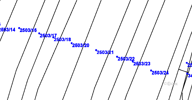 Parcela st. 2503/21 v KÚ Předčice, Katastrální mapa