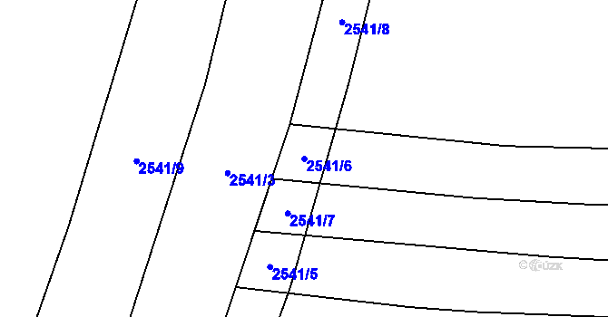 Parcela st. 2541/6 v KÚ Předčice, Katastrální mapa