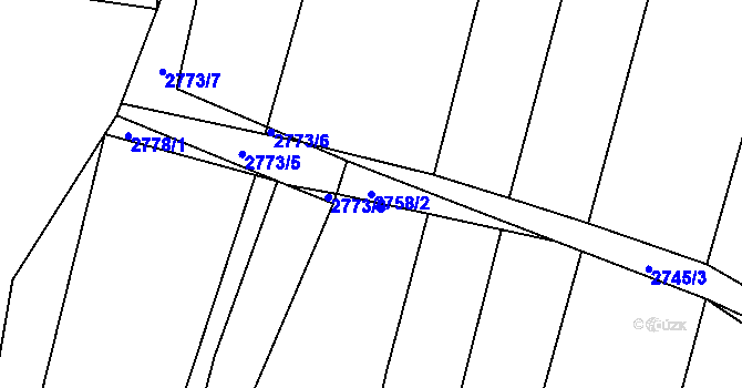 Parcela st. 2758/2 v KÚ Předčice, Katastrální mapa