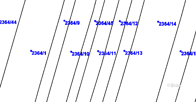 Parcela st. 2364/11 v KÚ Předčice, Katastrální mapa