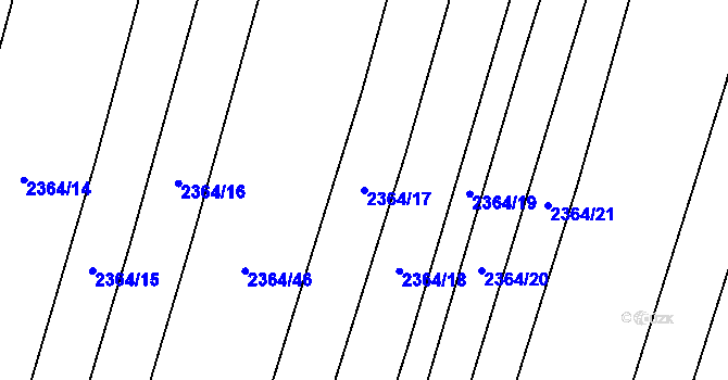 Parcela st. 2364/17 v KÚ Předčice, Katastrální mapa