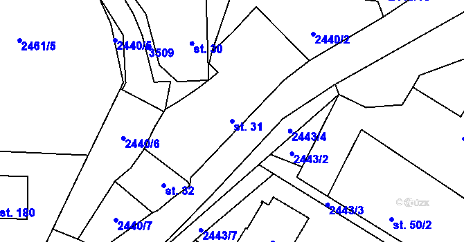 Parcela st. 31 v KÚ Předčice, Katastrální mapa