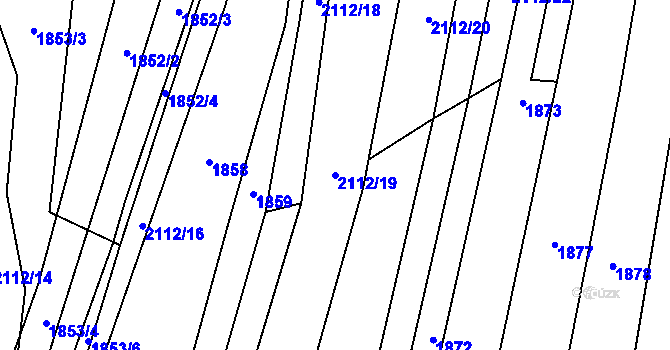 Parcela st. 2112/19 v KÚ Smilovice u Týna nad Vltavou, Katastrální mapa
